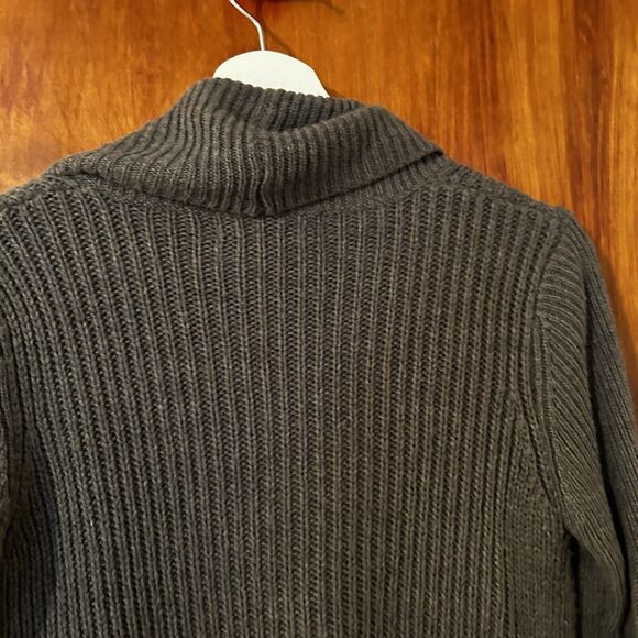 Forever 21 Cardigan Sweater Gray Ribbed Thick Knit Open Front Classic Minimalist - Picture 7 of 8